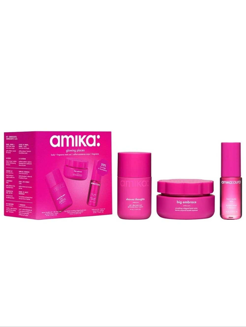 amika Glowing Places Body Care Set